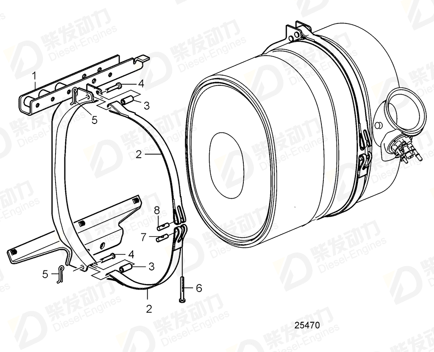 VOLVO Bracket 20974347 Drawing